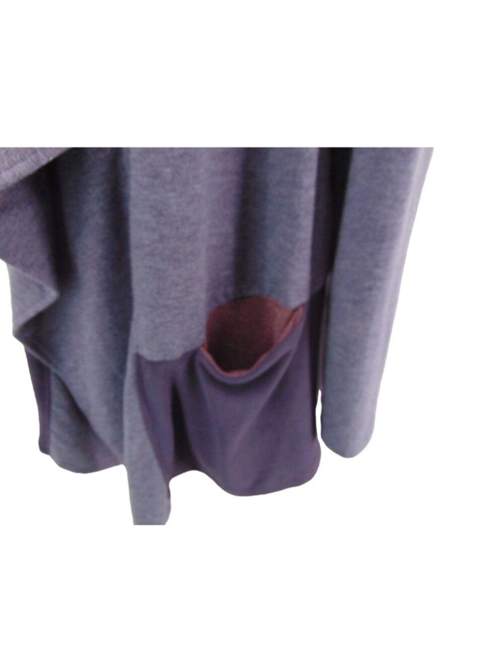Logo Lorie Goldstein Draped Front Terry Cardigan S  Color Block Oversized - Picture 7 of 14